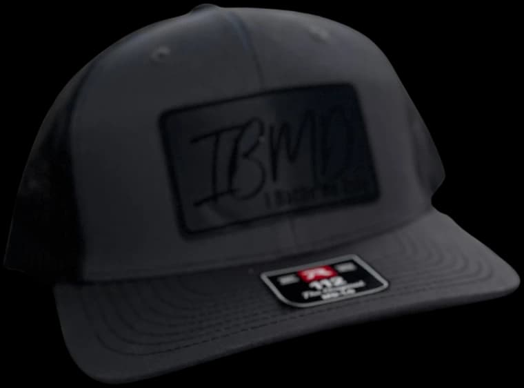 IBMD Richardson 112 trucker hat — Midnight Black
